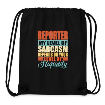 Reporter sarcasm Funny reporter - Stanley/Stella Recycled Gym Bag - black - Front