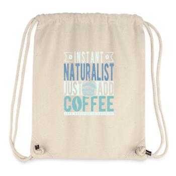 Dicton naturaliste sur le café - Sac à cordon recyclé Stanley/Stella - blanc naturel - Devant