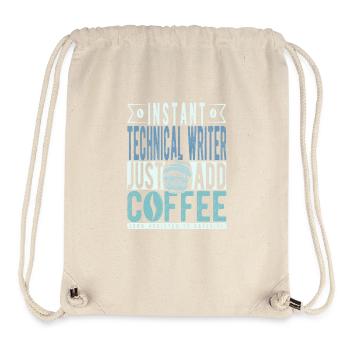 Rédacteur technique Café Dicton - Sac à cordon recyclé Stanley/Stella - blanc naturel - Devant