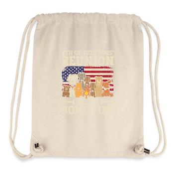 July 4 Reunion of the dog with bone fire - Stanley/Stella Recycled Gym Bag - natural - Front