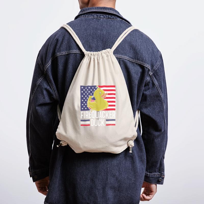 Firequacker Duck 4. Juli Firecracker Stanley/Stella recycelter Gym Bag