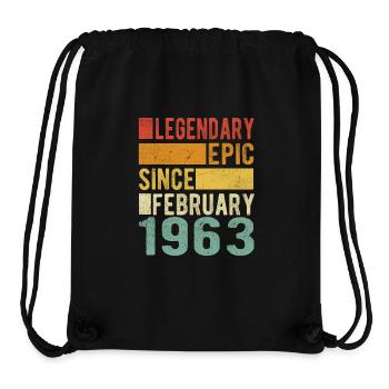 Anniversaire février 1963 Épopée légendaire - Sac à cordon recyclé Stanley/Stella - noir - Devant