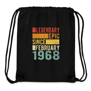 Anniversaire février 1968 Épopée légendaire - Sac à cordon recyclé Stanley/Stella - noir - Devant