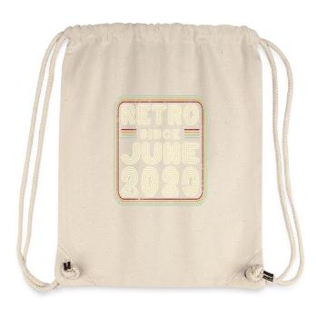 Geburtstag Juni 2020 Retro Geschenk - Stanley/Stella recycelter Gym Bag - Naturweiß - Vorne