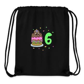 Mit Spinne - Kinder Geburtstag 6 Jahre - Stanley/Stella recycelter Gym Bag - Schwarz - Vorne