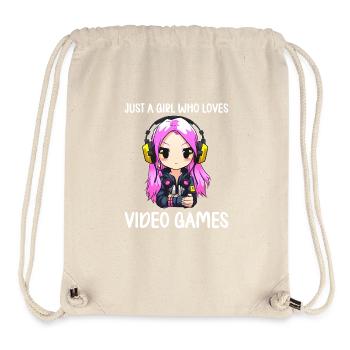 Gaming Console PC Gamer Girl Gamer Girl - Stanley/Stella Recycled Gym Bag - natural - Front