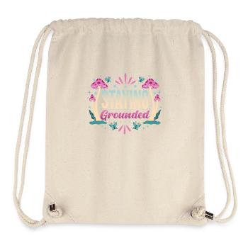 Mindfulness Saying Stay grounded - Stanley/Stella Recycled Gym Bag - natural - Front