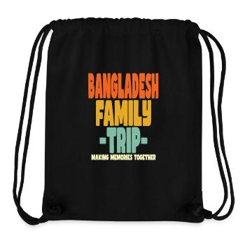 Vacances en famille au Bangladesh - Sac à cordon recyclé Stanley/Stella - noir - Devant