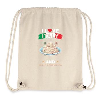 Pasta Carbonara Italien Italienische Küche - Stanley/Stella recycelter Gym Bag - Naturweiß - Vorne