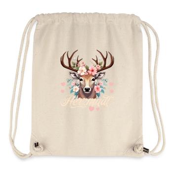 Trachtenshirt Damen Trachten T-Shirt Herzmadl - Stanley/Stella recycelter Gym Bag - Naturweiß - Vorne
