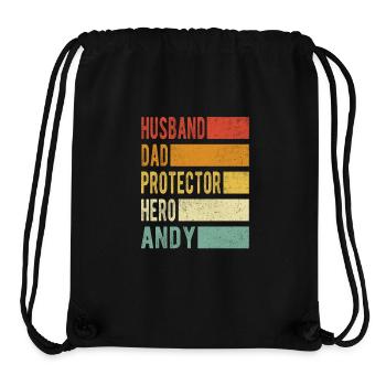 Andy Name Papa Geschenk - Stanley/Stella recycelter Gym Bag - Schwarz - Vorne