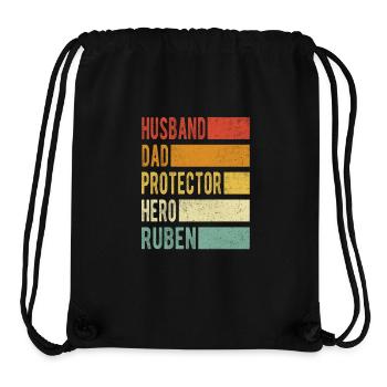 Ruben Name Dad Gift - Stanley/Stella Recycled Gym Bag - black - Front
