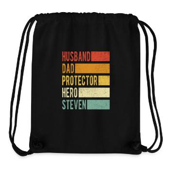 Steven Name Papa Geschenk - Stanley/Stella recycelter Gym Bag - Schwarz - Vorne