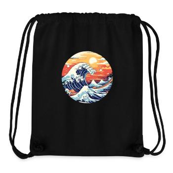Große Welle The Great Wave Kanagawa - Stanley/Stella Recycled Gym Bag - black - Front
