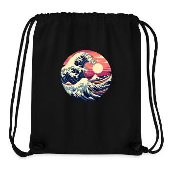 Große Welle The Great Wave Kanagawa - Stanley/Stella Recycled Gym Bag - black - Front