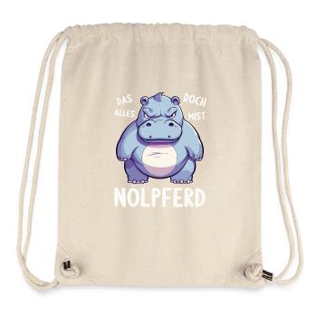 Nilpferd Hippo meckern Meckerer Nölpferd - Stanley/Stella recycelter Gym Bag - Naturweiß - Vorne