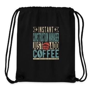Instant Construction Manager Just Add Coffee - Stanley/Stella Recycled Gym Bag - black - Front