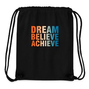 Dream Believe Achieve Motivation - Stanley/Stella Recycled Gym Bag - black - Front
