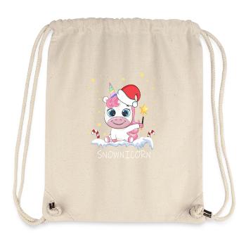 Unicorn Mask Christmas Quarantine Snownicorn - Stanley/Stella Recycled Gym Bag - natural - Front
