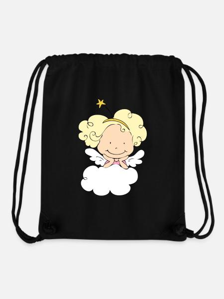 Little angel smile - Sac à cordon recyclé Stanley/Stella - noir