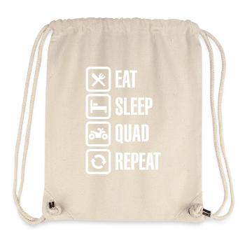 Eat sleep quad repeat ATV all-terrain vehicle - Stanley/Stella Recycled Gym Bag - natural - Front