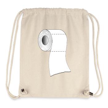 Un rouleau de papier toilette - Sac à cordon recyclé Stanley/Stella - blanc naturel - Devant