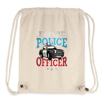 Future Police Officer - Sac à cordon recyclé Stanley/Stella - blanc naturel - Devant