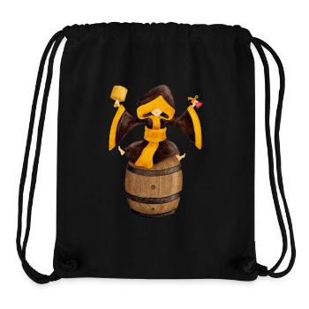 Münchner Kindl au tapping avec fût de bière - Sac à cordon recyclé Stanley/Stella - noir - Devant