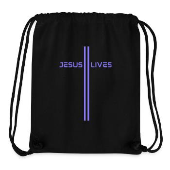 Jesus-Lives, Jesus-Lebt, christliche Motivation - Stanley/Stella recycelter Gym Bag - Schwarz - Vorne