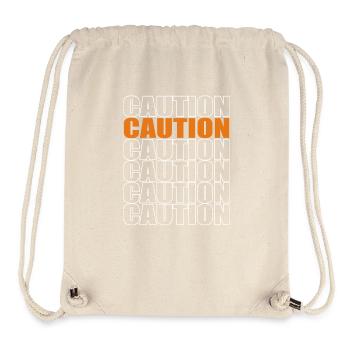 Caution Graphic - Stanley/Stella Recycled Gym Bag - natural - Front