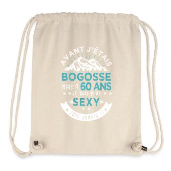 60 ans anniversaire homme pour amoureux - Sac à cordon recyclé Stanley/Stella - blanc naturel - Devant