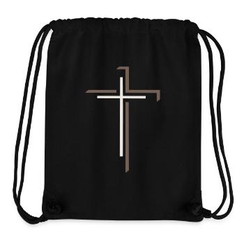 Cross Faith Christian Jesus God Resurrection - Stanley/Stella Recycled Gym Bag - black - Front