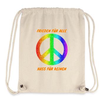 Demo Peace for All Hate for No 2 ANti AFD - Stanley/Stella Recycled Gym Bag - natural - Front