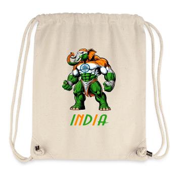India elephant flag design - Stanley/Stella Recycled Gym Bag - natural - Front