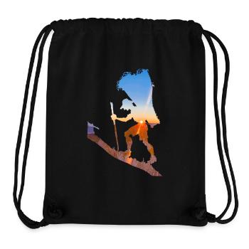 Man with hay basket - Stanley/Stella Recycled Gym Bag - black - Front