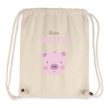 Little Pig Pink Girl Birthday Nursery - Stanley/Stella Recycled Gym Bag - natural - Front