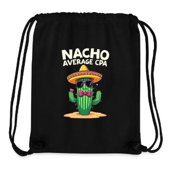 Nacho Average CPA, Cactus Humor - Stanley/Stella Recycled Gym Bag - black - Front