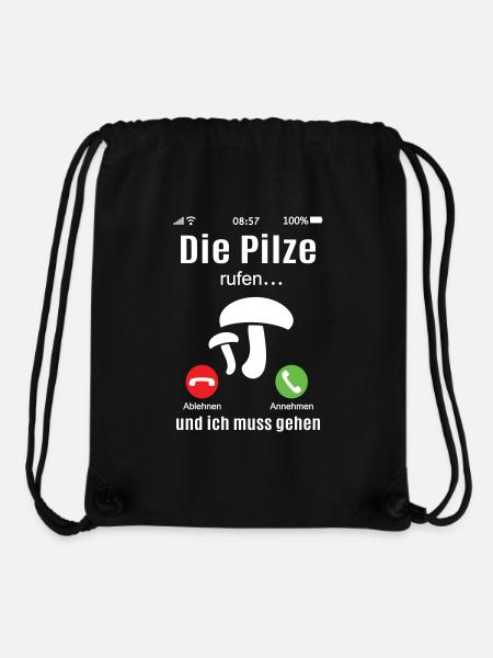 Pilzsammler Geschenk Pilz Pilze rufen sammeln Wald - Stanley/Stella recycelter Gym Bag - Schwarz