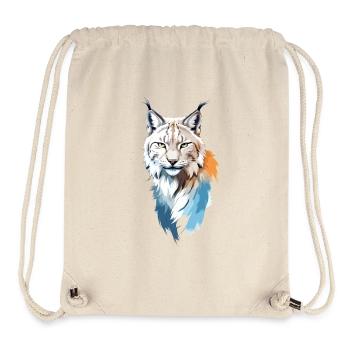 Luchs-Vektor-Kunst mit lebendiger Farbillustration - Stanley/Stella recycelter Gym Bag - Naturweiß - Vorne