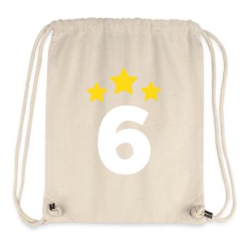 6 Year Star - 6th Anniversary Gift - Stanley/Stella Recycled Gym Bag - natural - Front