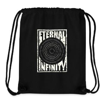 Eternal Infinity used look ewige Unendlichkeit - Stanley/Stella recycelter Gym Bag - Schwarz - Vorne