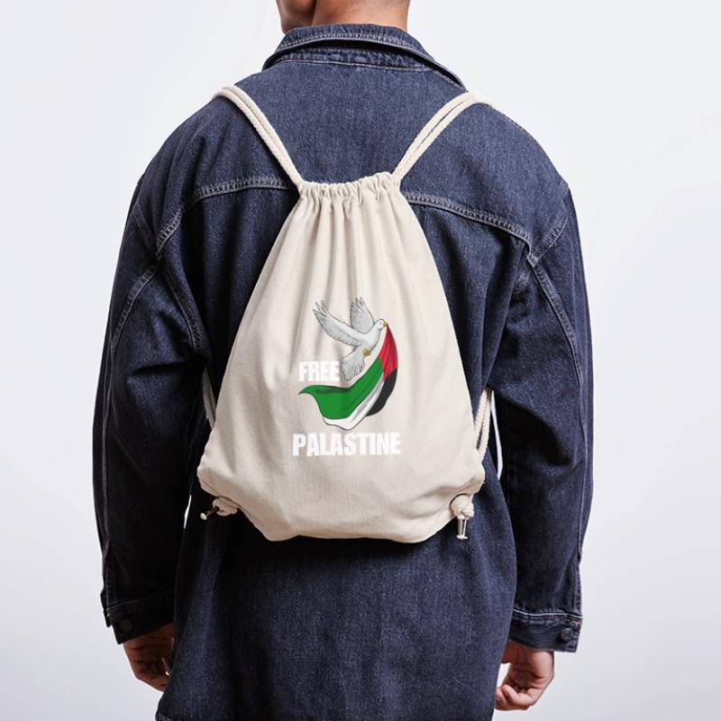 Free Palestine Design – Statement for Peace Stanley/Stella Recycled Gym Bag