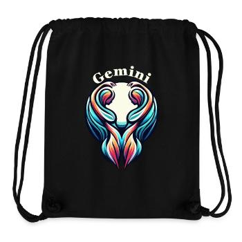 Tweeling Zwillinge - Stanley/Stella recycelter Gym Bag - Schwarz - Vorne