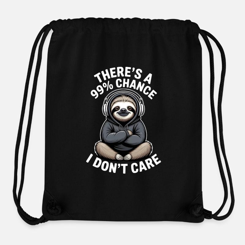 Il y a 99 % de chances que je m’en fiche - Sac à cordon recyclé Stanley/Stella - noir