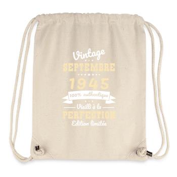 80. Geburtstag - Jahrgang - September 1945 - Stanley/Stella recycelter Gym Bag - Naturweiß - Vorne