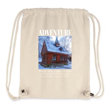 Adventure - small chapel in the snow - Stanley/Stella Recycled Gym Bag - natural - Front