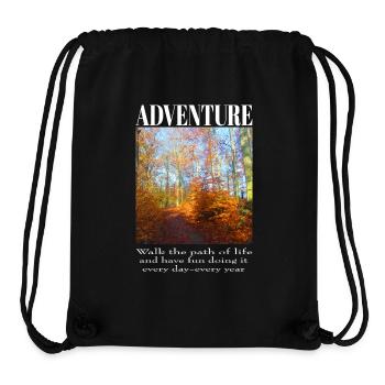 Adventure - Path through the autumn forest - Stanley/Stella Recycled Gym Bag - black - Front