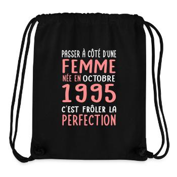 30th Birthday - Born in October 1995 - Stanley/Stella Recycled Gym Bag - black - Front