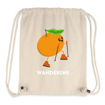 Wanderine - Tangerine Goes Hiking Pun - Stanley/Stella Recycled Gym Bag - natural - Front