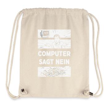 Computer sagt Nein Retro Humor - Stanley/Stella recycelter Gym Bag - Naturweiß - Vorne